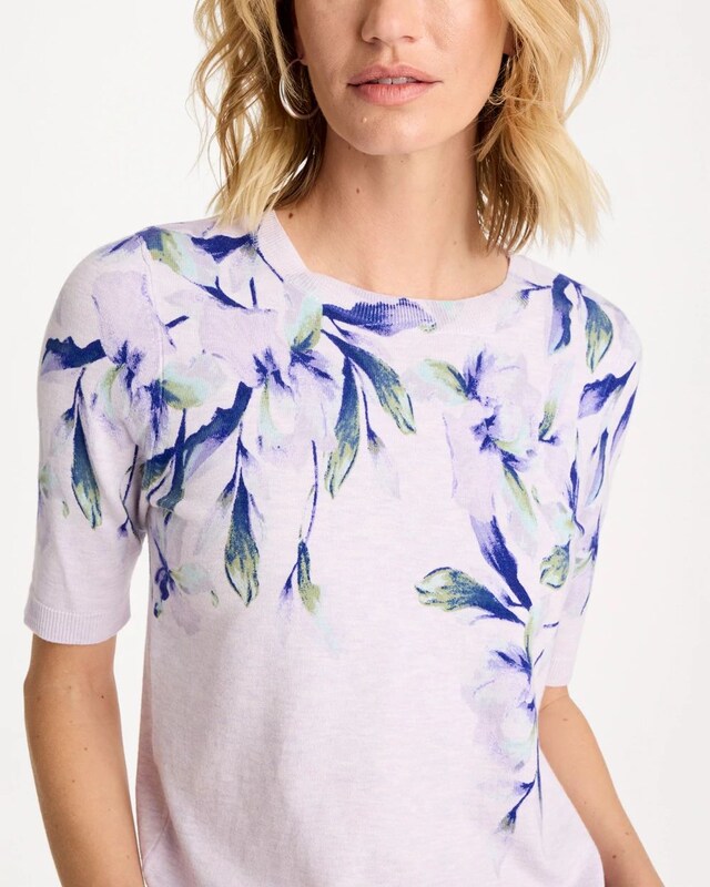 Ella Short-Sleeve Orchid Sweater - image 4